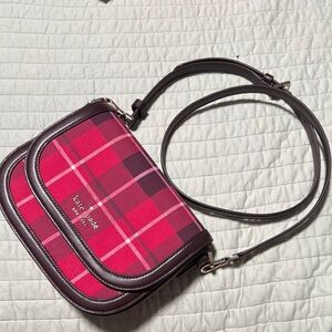 Kate Spade Red Plaid Crossbody Bag